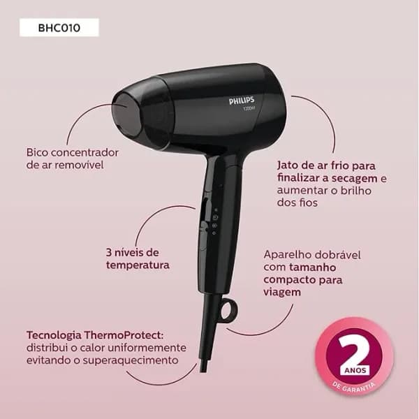 Secador de Cabelo Philips ThermoProtect 2100W banner