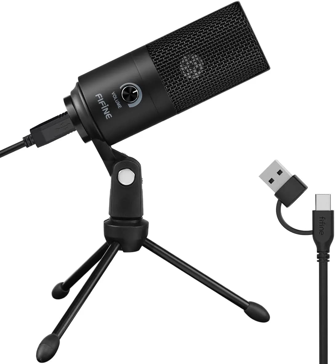 Microfone USB Fifine K669B Condensador Cardioide