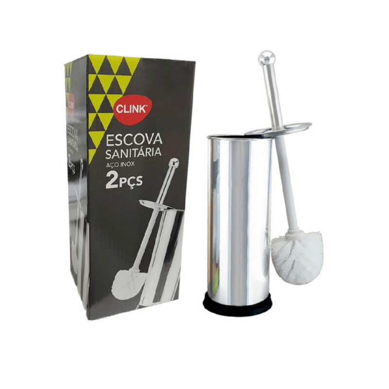 escova sanitaria limpeza de vaso de banheiro aco inox