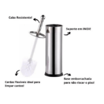 escova sanitaria limpeza de vaso de banheiro aco inox